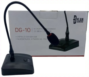 MICROFONE GOOSENECK DE MESA COM BASE DYLAN DG-10