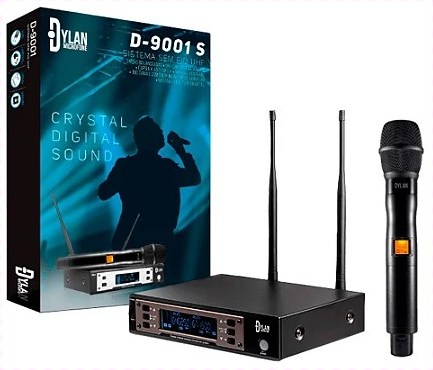 MICROFONE SEM FIO DYLAN D-9001S UHF DIGITAL