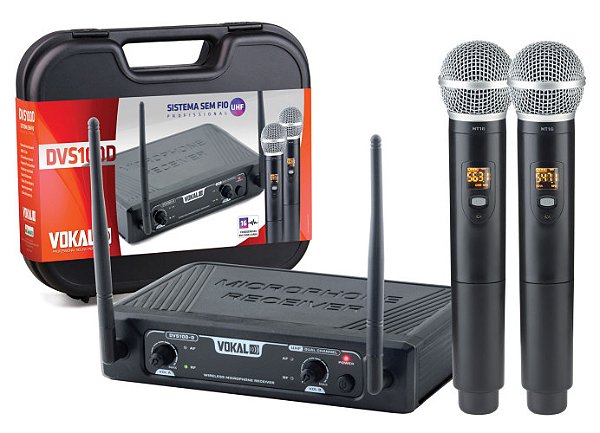 MICROFONE SEM FIO DUPLO VOKAL DVS100 DM