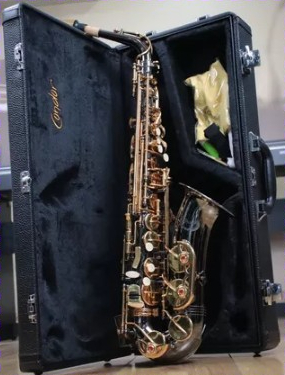 SAX ALTO CONDOR CSA54 BLACK NICKEL COM BRILHO