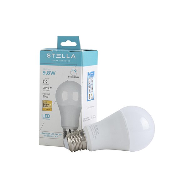 Lâmpada LED Bulbo Dimerizável E27 2700K 98W Bivolt - Stella