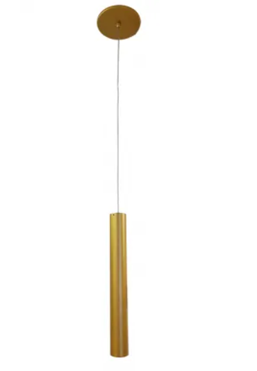 Pendente Lisse com Canopla para Gesso 1 Mini Dicroica Ø40x295mm - Dourado