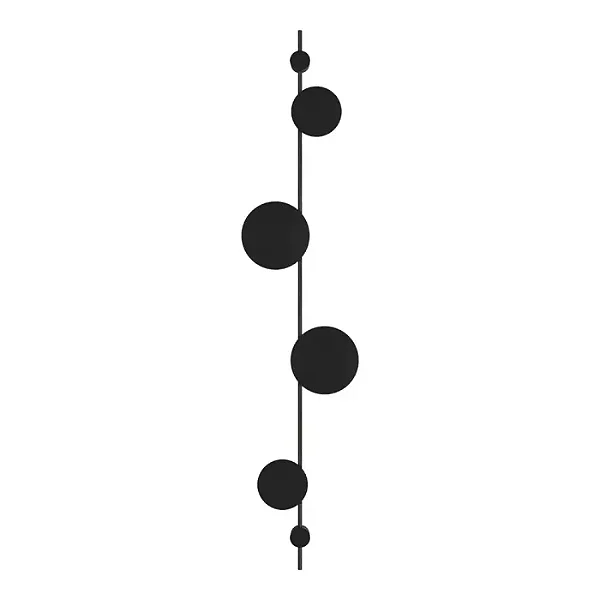 Arandela de Parede Eclipse 160x35cm Aço Preto Fosco