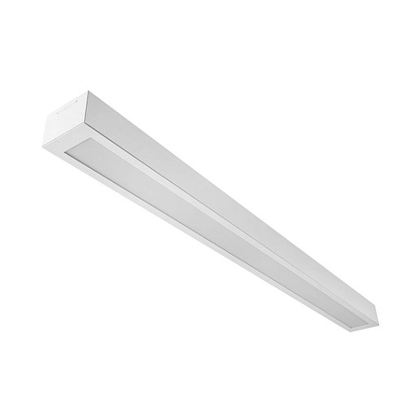 Plafon Perfil de Sobrepor em Alumínio para 2 Lâmpadas LED T8 120cm - Design Moderno