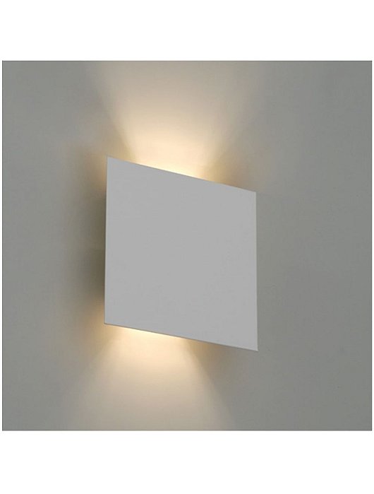 Arandela LED 3W Duplo Facho Quadrada 24x24cm 2700K Bivolt - BR