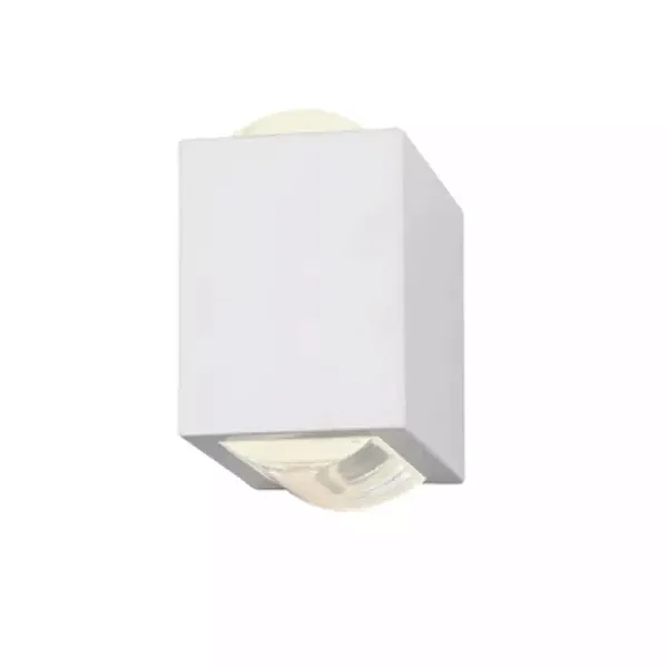 Arandela de Parede LED Quadrado Multifacho Duplo Externo 3000K 8W Bivolt 12x10x15,6cm Metal e Vidro - Femarte 170071249