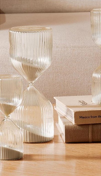 AMPULHETA EM VIDRO 90 MINUTOS - 18327