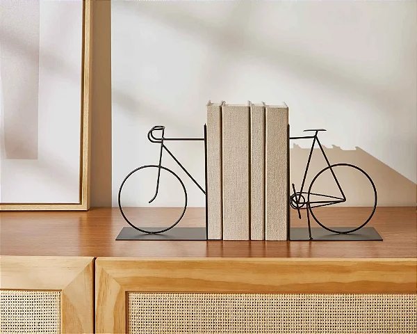 APARADORES DE LIVRO BICICLETA EM METAL - 15837