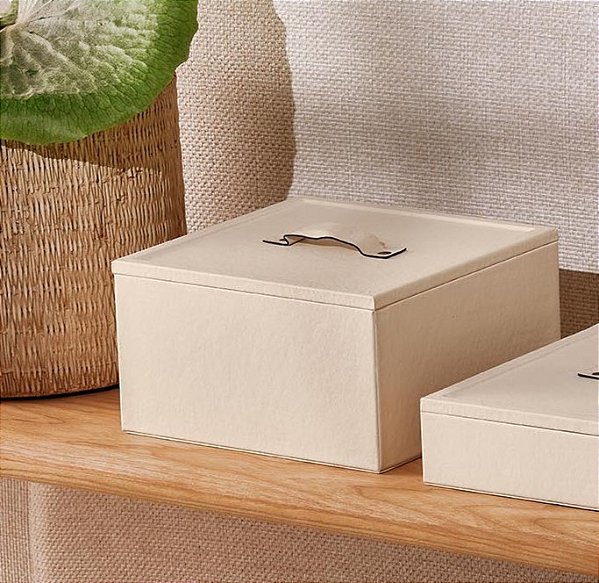 CAIXA EM MDF COM REVESTIMENTO EM PU - 18713