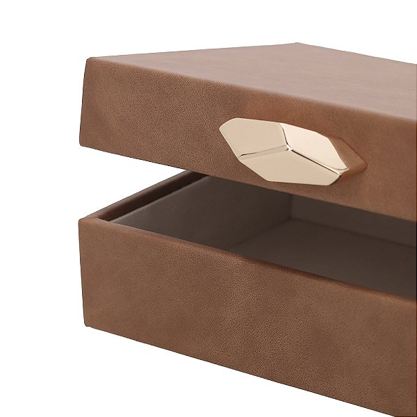 CAIXA EM MDF COM REVESTIMENTO EM PU - 19339