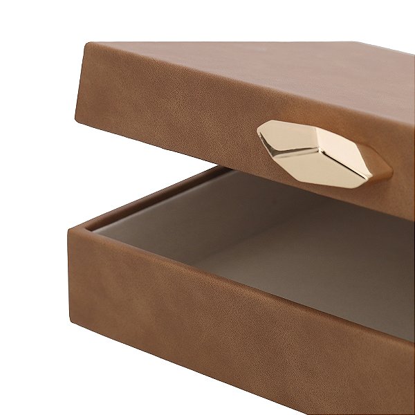 CAIXA EM MDF COM REVESTIMENTO EM PU - 19340