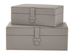 CAIXA EM MDF COM REVESTIMENTO EM PU - 18212G