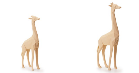 KIT ESCULTURA GIRAFA EM POLIRRESINA - 13911,13912