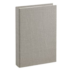 LIVRO-CAIXA EM MDF COM REVESTIMENTO EM LINHO - 13594