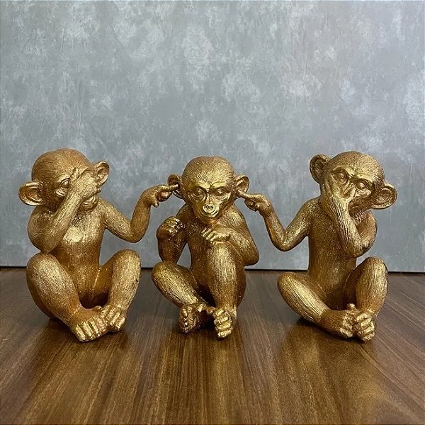 KIT ESCULTURA MACACO EM POLIRRESINA - 17832