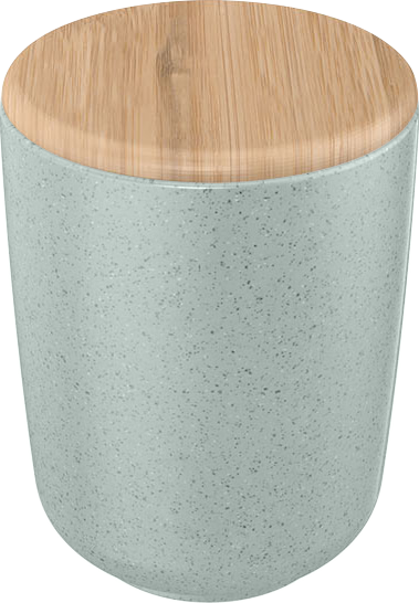 PORTA ALGODÃO CERÂMICA C/ TAMPA BAMBU OSAKA - PAO300