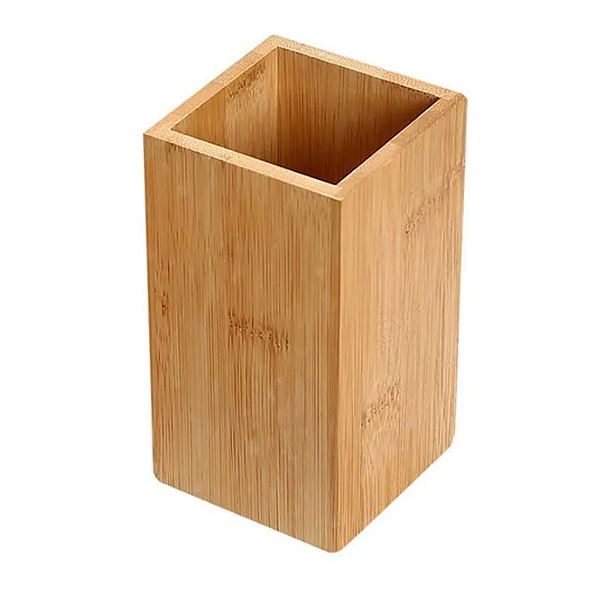 PORTA ESCOVA DE BAMBU 13X7CM