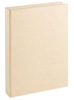 LIVRO-CAIXA EM MDF COM REVESTIMENTO EM LINHO - 13597