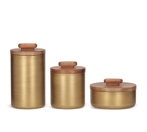 KIT POTE DECORATIVO EM MADEIRA - 20411