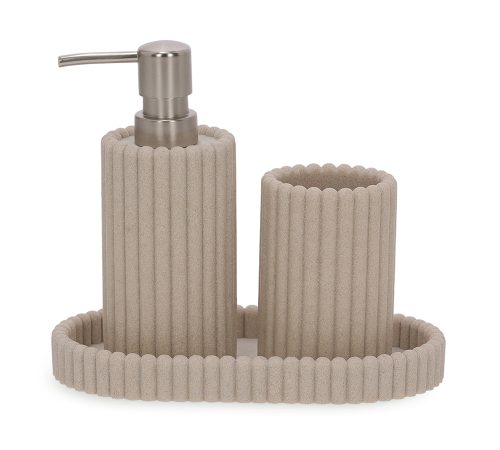 KIT EM POLIRRESINA PARA BANHEIRO - 3 PCS - 19195