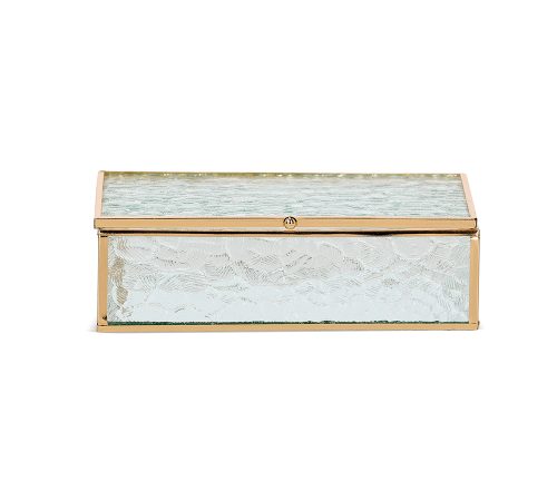 CAIXA EM VIDRO COM METAL - 20384