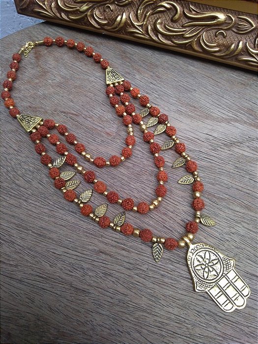 Colar rudraksha hamsa