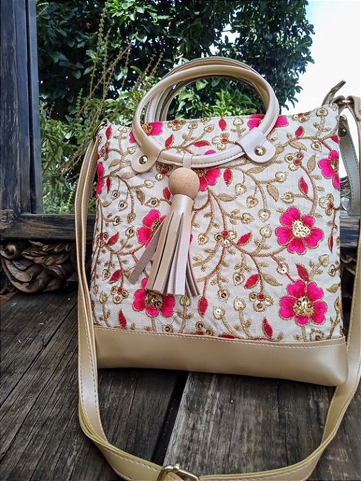 Bolsa bordada nepal boho chic