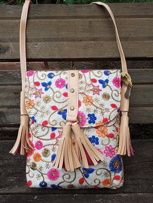 Bolsa bordada nepal boho chic