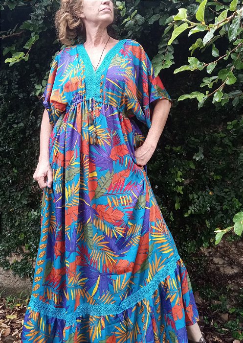 Vestido boho floral