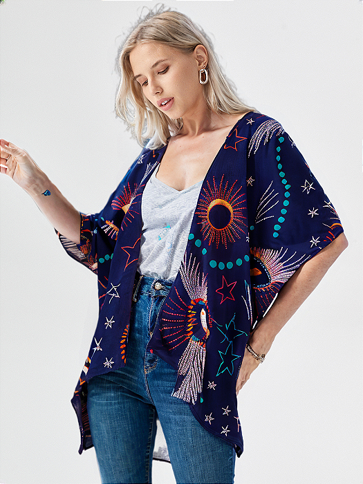 Quimono kaftan místico boho bohemian