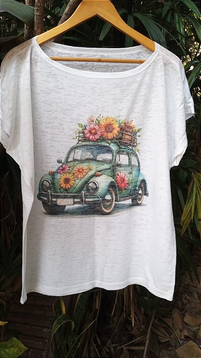 T-Shirts camiseta feminina mística yoga gato kombi filtro dos sonhos devore hippie.