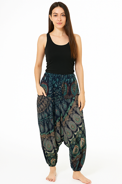Calça sarouel algodão indiana unissex