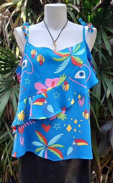 Regata estampa tropical mystic