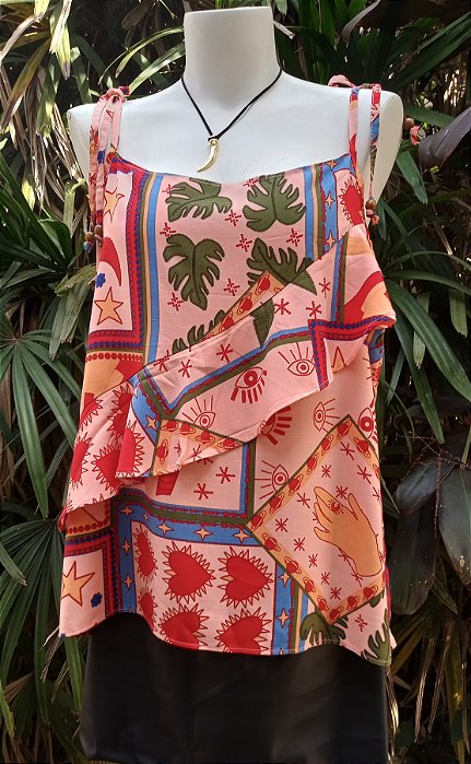 Regata estampa tropical