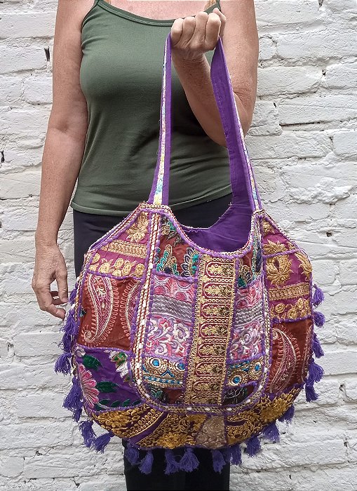 Bolsa boho indiana bordada