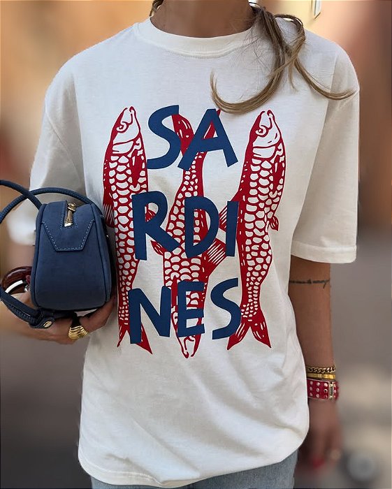 Camiseta feminina sardine