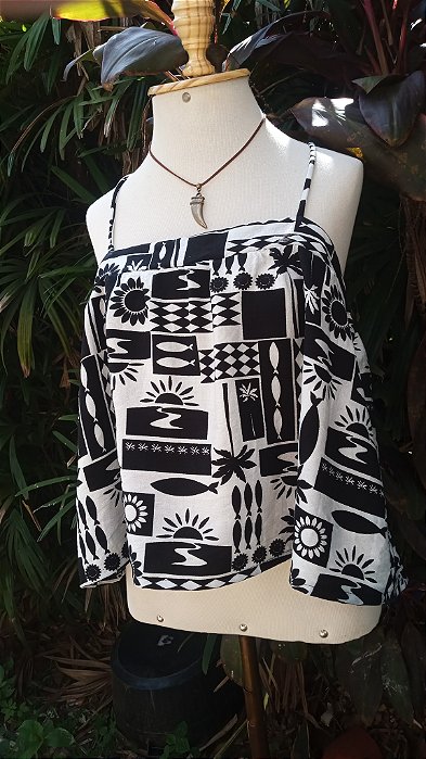 Regata bata estampada tropical