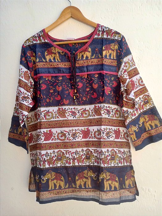 Bata maia hippie algodão