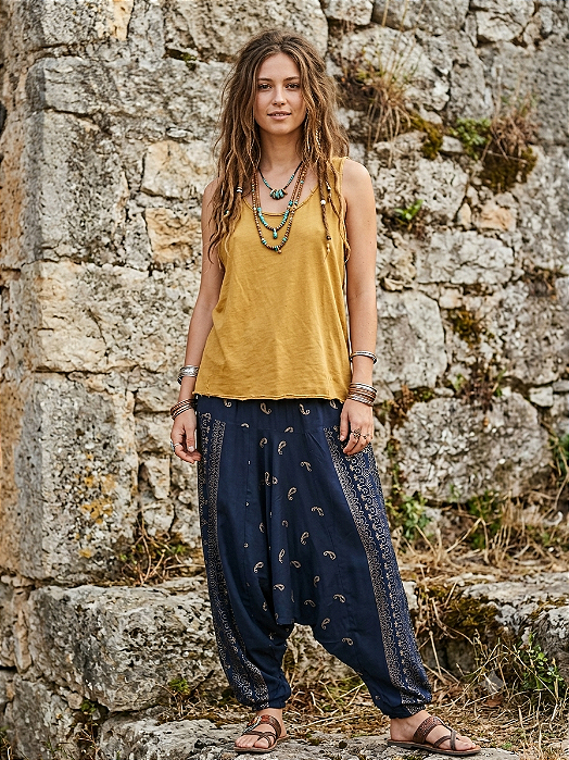 Calça sarouel indiana unissex