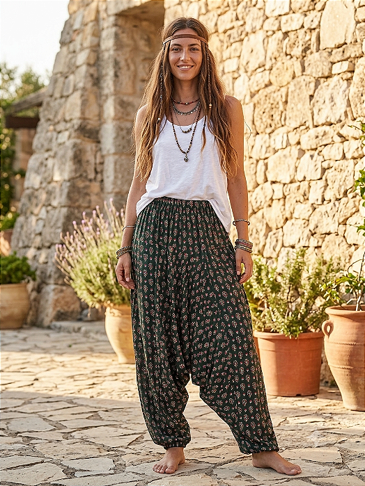 Calça sarouel indiana liberty unissex