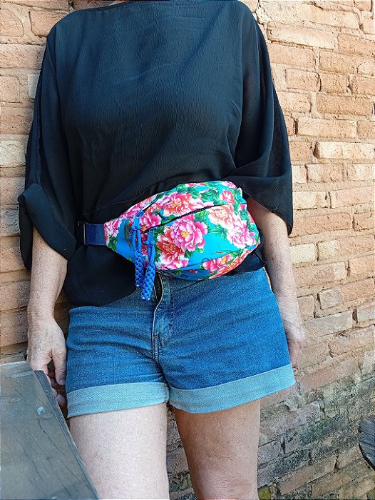 Pochete estampa tropical unissex