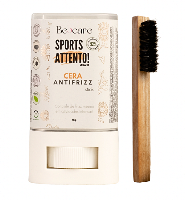 Kit Cera Capilar Antifrizz Stick Beccare 15g + Escovinha para Frizz Personalizada