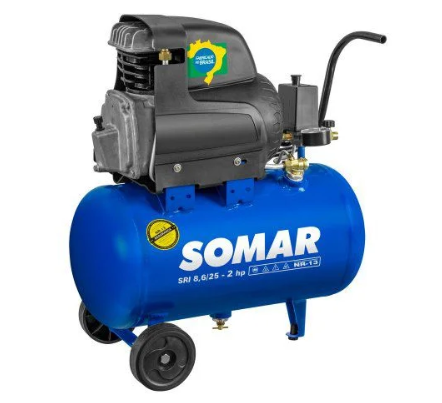 Compressor de Ar SRI 6,6/20 20L 220V 1,5CV 2P 60HZ - 10023039 - SOMAR