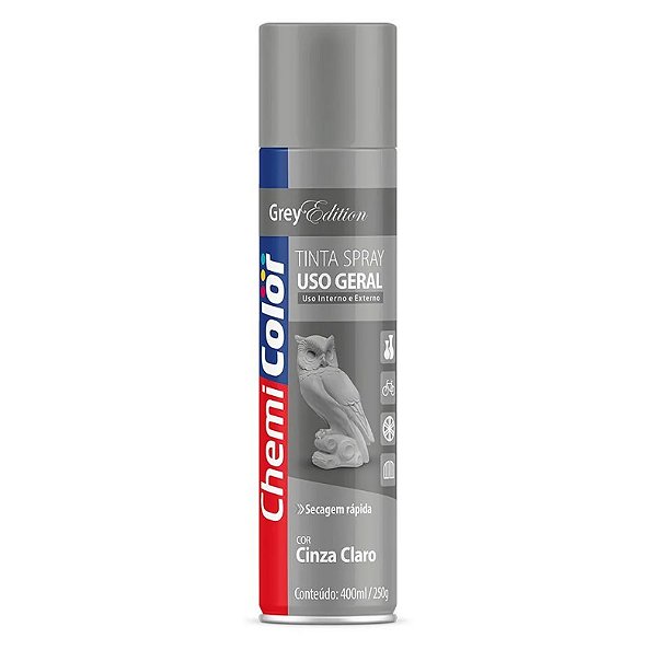 Tinta Spray Uso Geral 400ml Cinza Claro - 0680197 - CHEMICOLOR