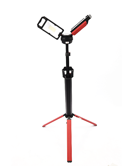 Luz de Trabalho Thunderbolt 5000 Lúmens Recarregável c/ Tripé de Alumínio Articulado EXPERT