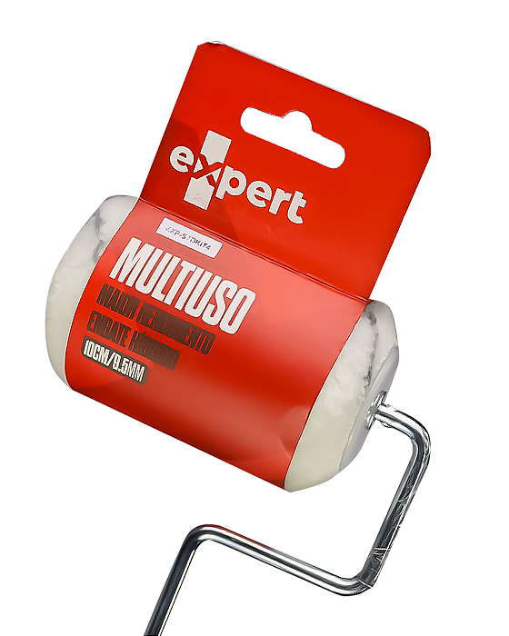 Kit Multiuso - Suporte e Rolo Maior Rendimento Engate Híbrido 10cm - 9.5mm - Padrão 38mm EXPERT