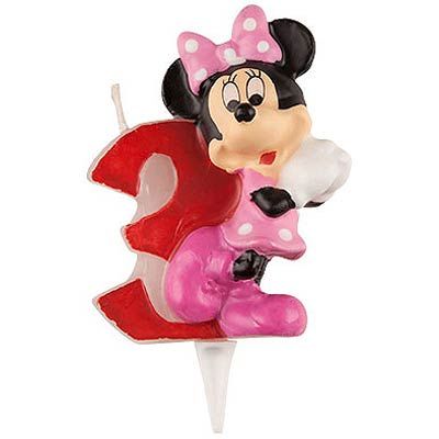 Vela Escultura 3D Numeral Minnie - Nº 3