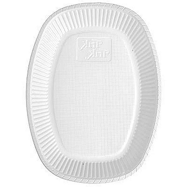 Travessa Descartável Retangular GRANDE - Branca 30cm - 10 Un