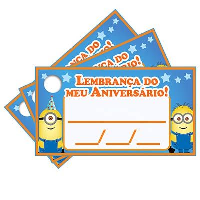 Tags com Furo Minions - 15 Un