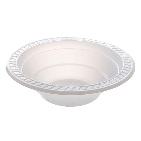 Prato Descartável Fundo Refeição 20cm Linha Branca - 10 Un
